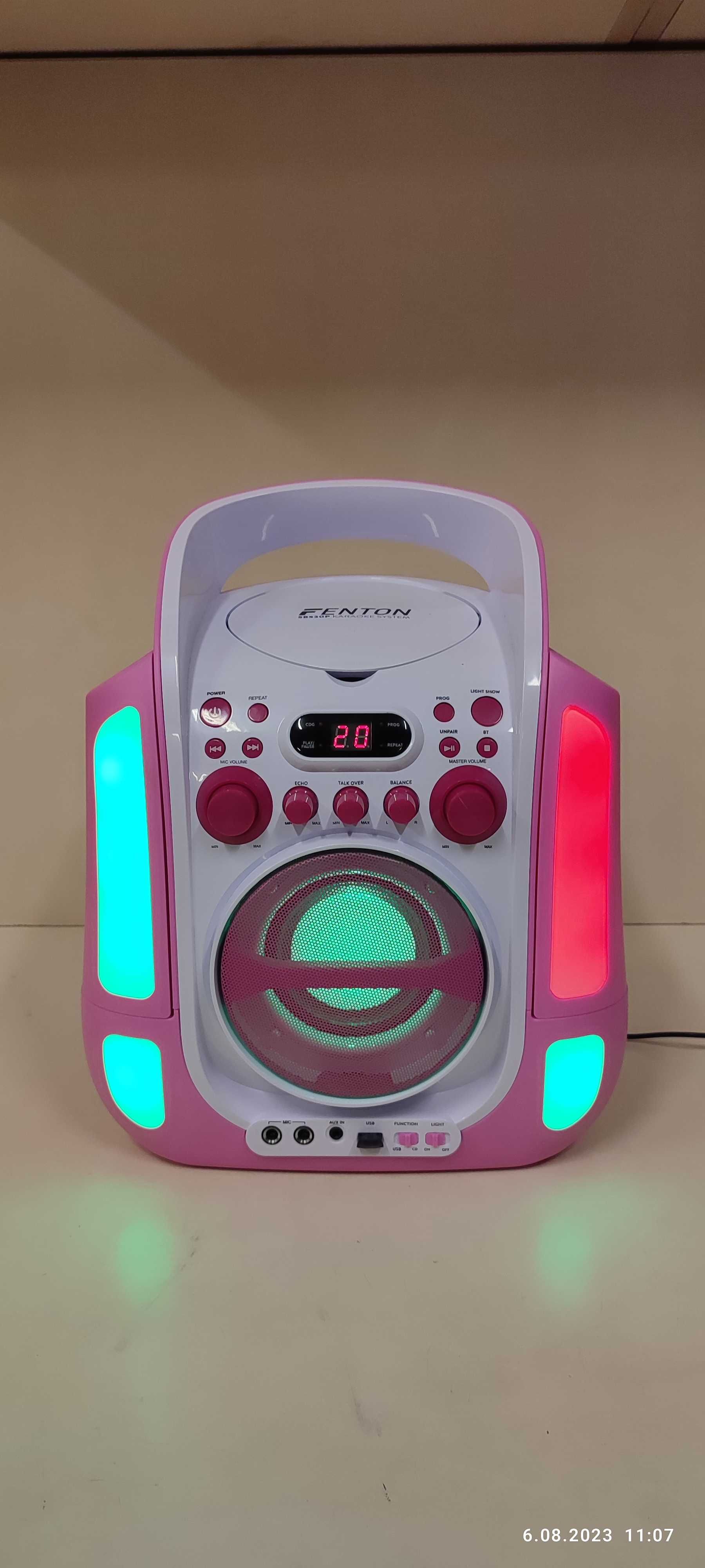 Głośnik z CD,USB, BLUETOOTH SBS30P różowy.