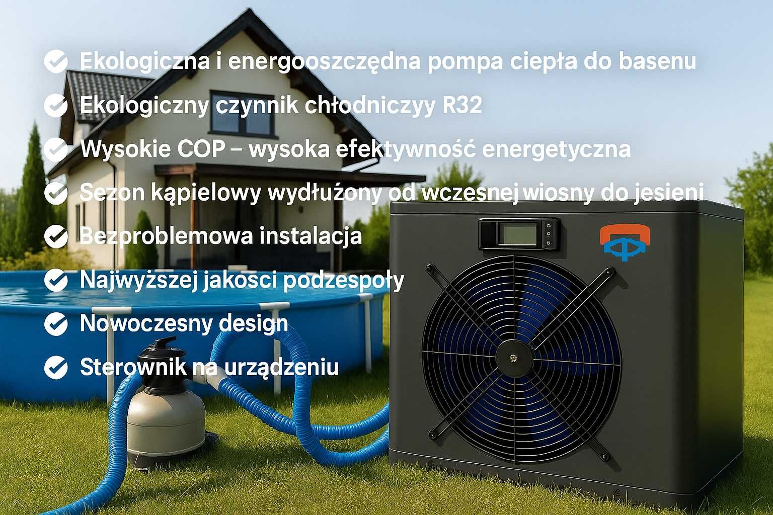 Pompa Ciepła do ogrzewania basenu grzanie wody basenowej bypass