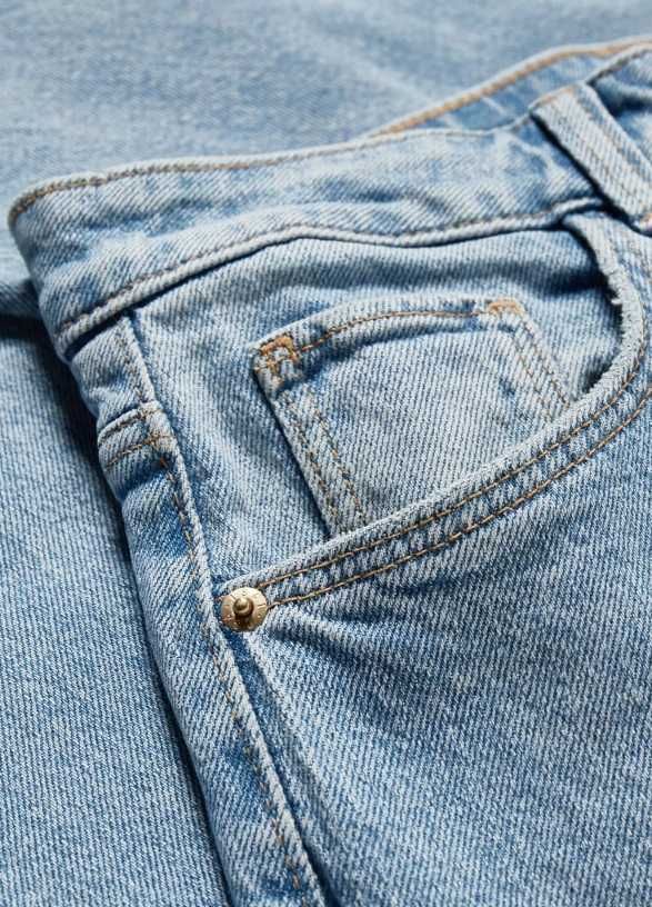 Джинси C&A кльош однотонні блакитні джинсові бавовна розмір М