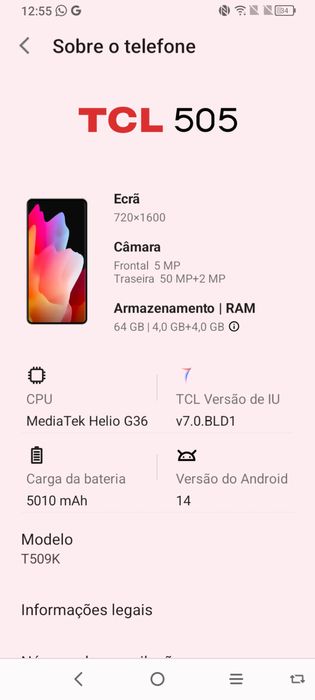 TCL 505 super telemovel