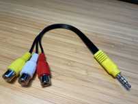 Kabel adapter AV do telewizora TCL, 3 RCA - 3,5mm, działający!!!