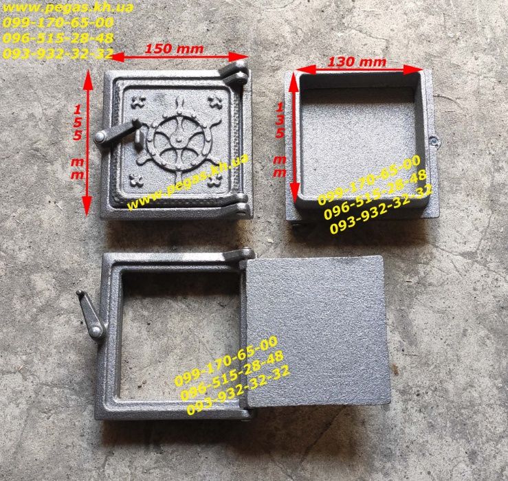 Дверца чугунная сажетруска сажечистка прочистная печи, барбекю, мангал