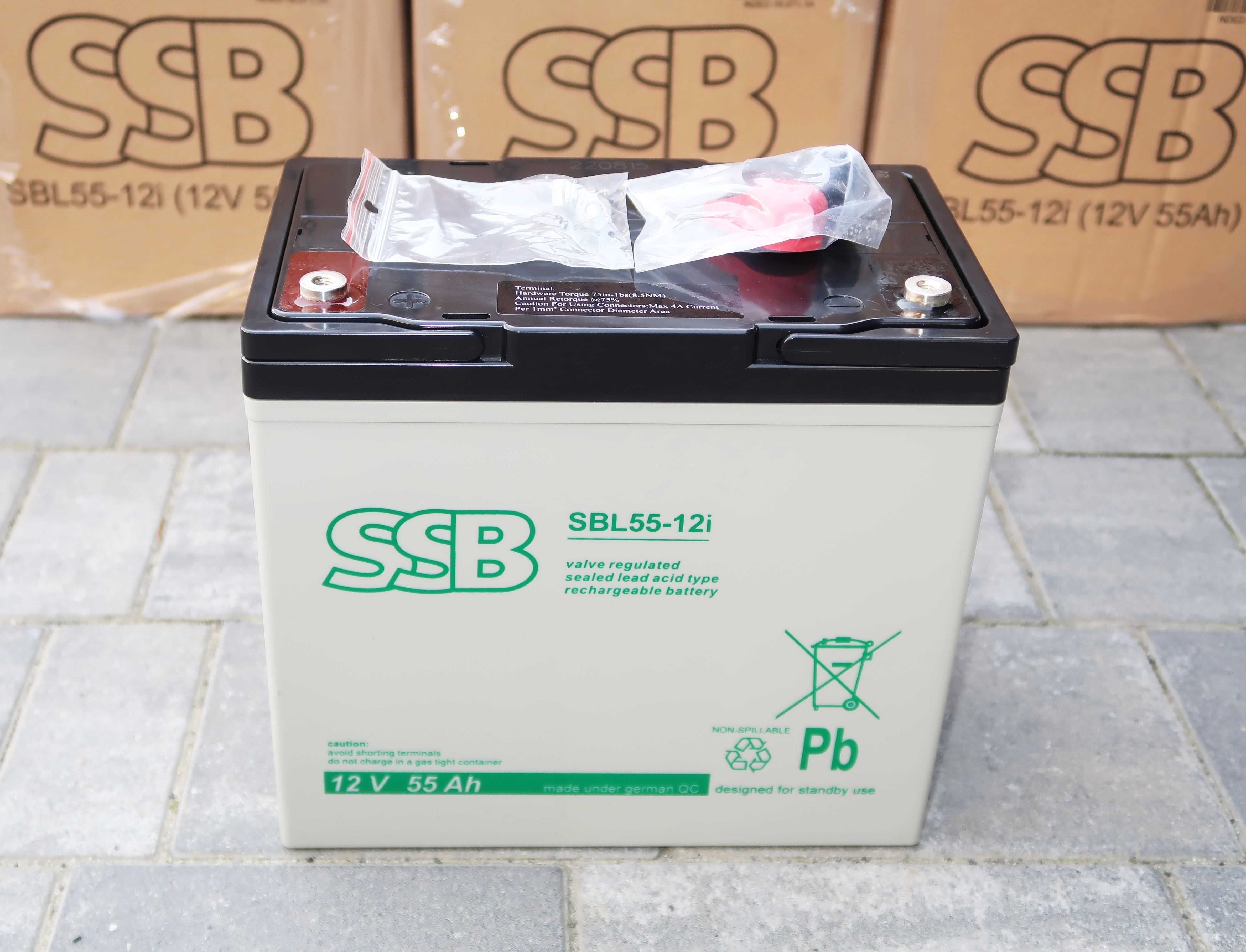 Akumulatory SSB AGM żelowe 55Ah zamien. 45Ah, 50Ah, 80Ah, 100Ah – NOWE