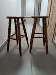 taboret drewniany 2 sztuki