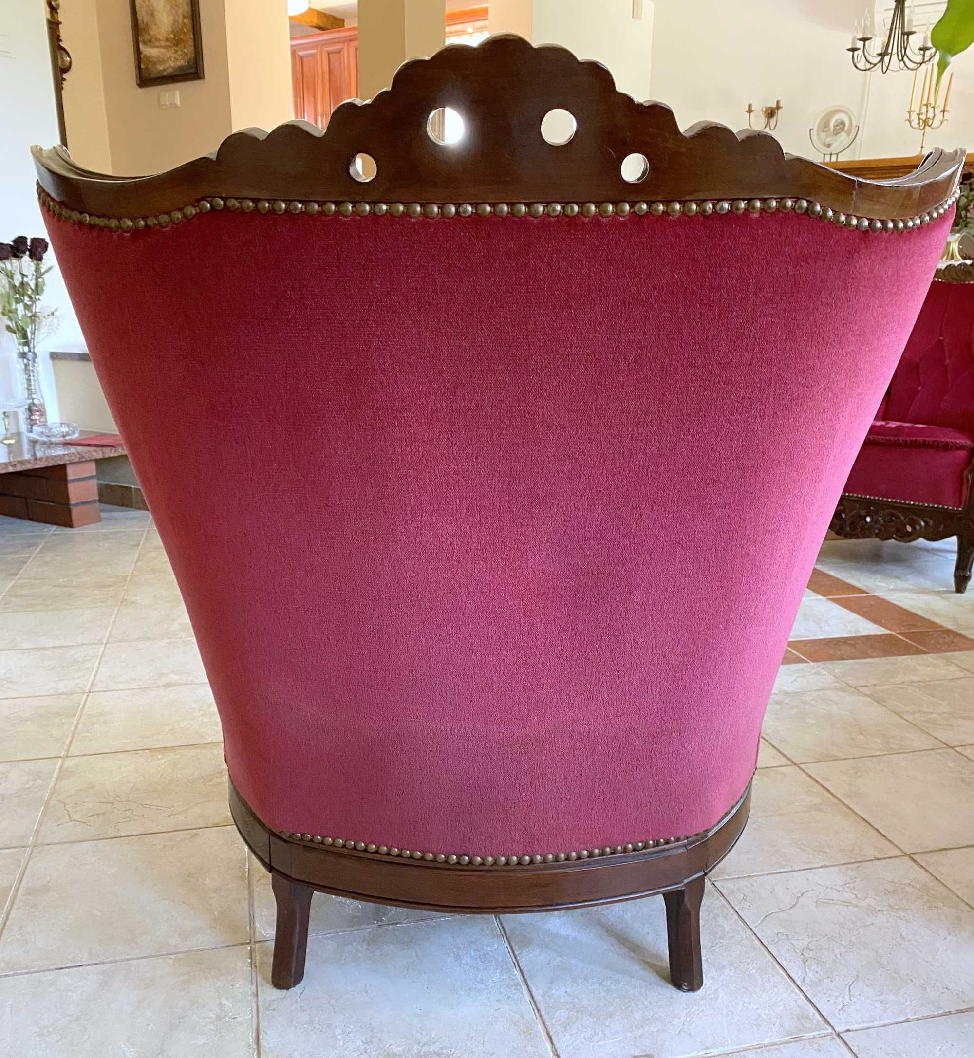 Komplet wypoczynkowy w stylu Ludwika - sofa 3os. + 2 fotele