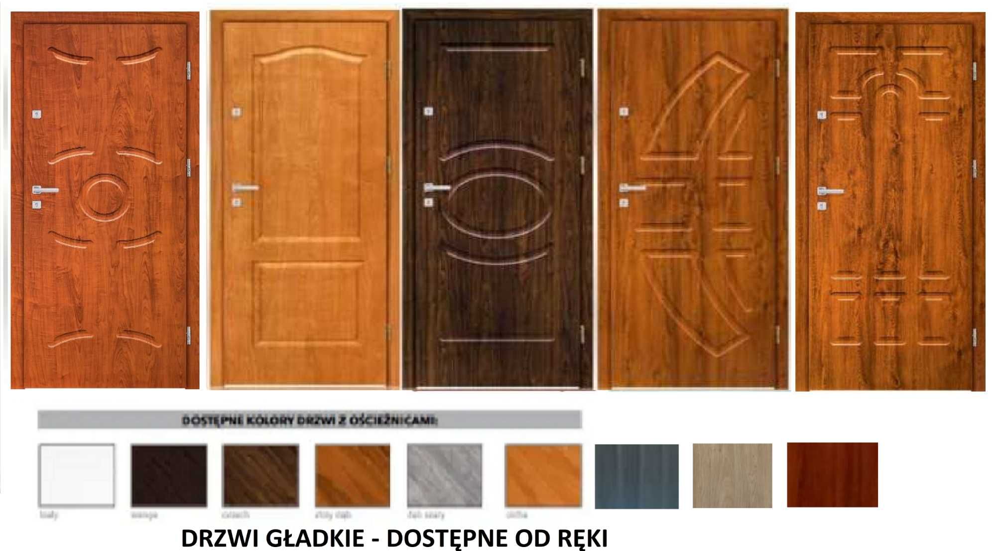 Drzwi z MONTAŻEM wejściowe do mieszkania.ZEWNĘTRZNE drewniane-metalowe