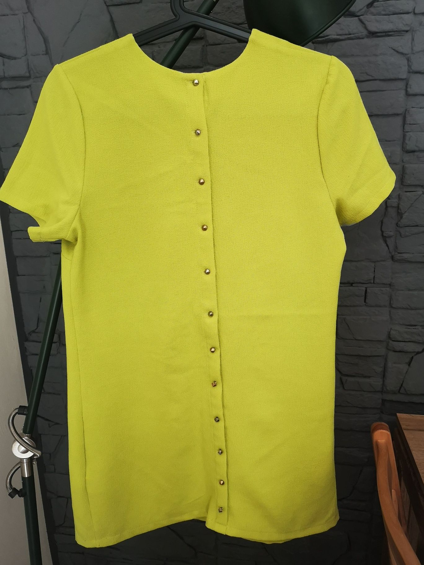 Żółta tunika lub sukienka mini
