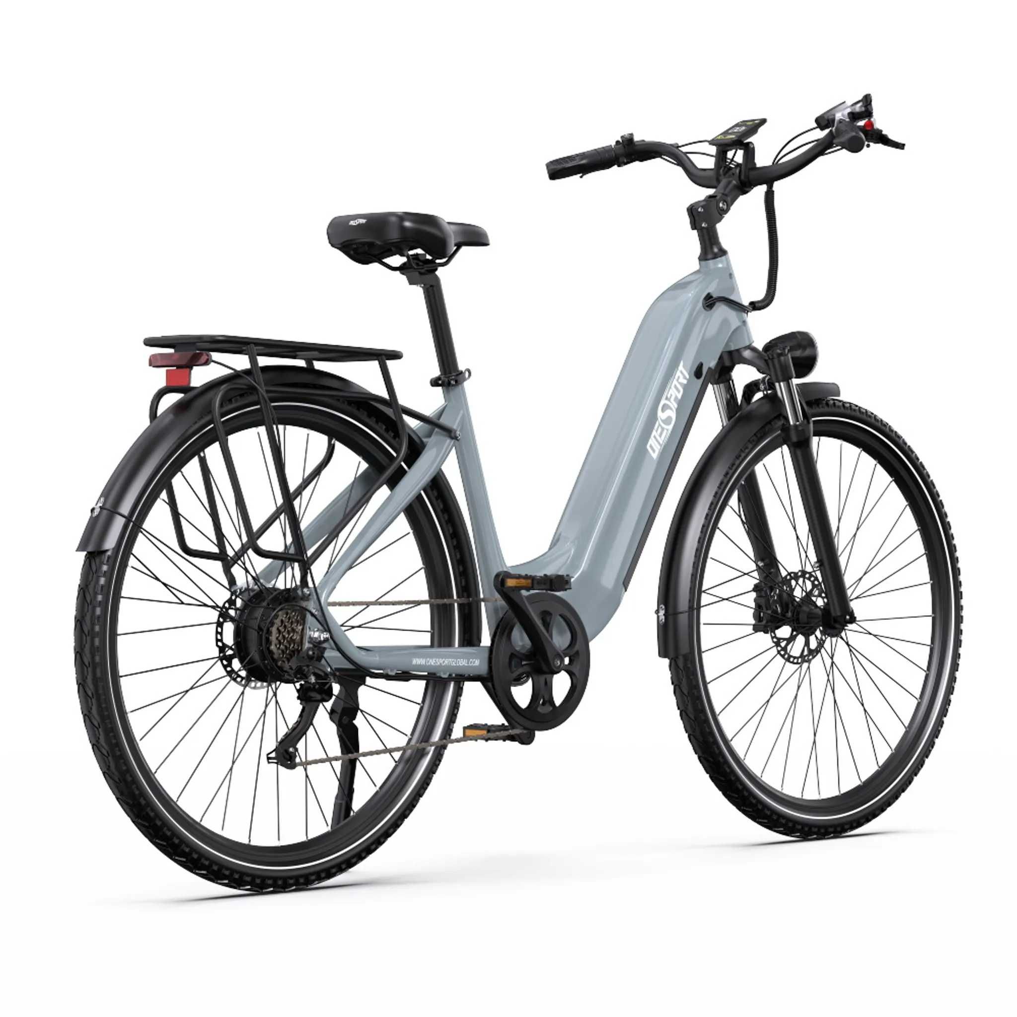 Rower elektryczny ONESPORT OT05 PRO 28" NOWY! Szary/Biały zasięg 140km