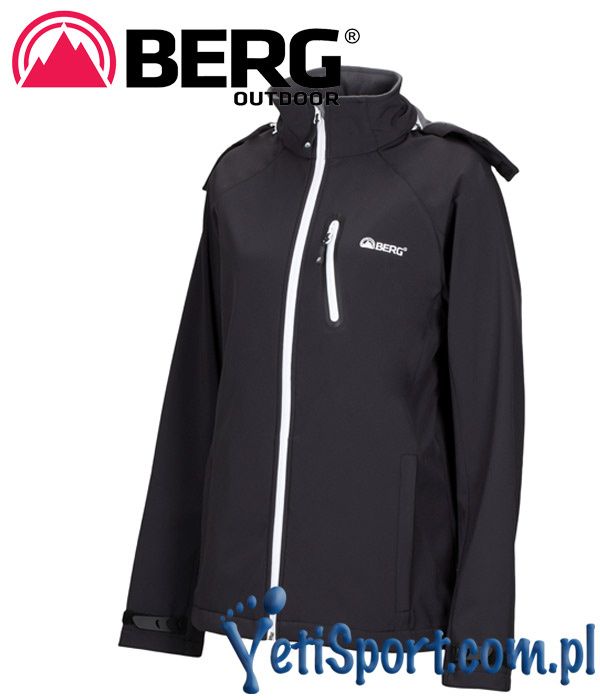 Berg Outdoor kurtka trekkingowa damska HILL, softshell r. L, czarna