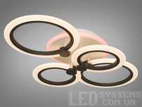 LED-люстра для кухні з пультом, чорна/біла, 80W на 12м2 A8022/4BKLED