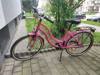 Rower miejski różowy