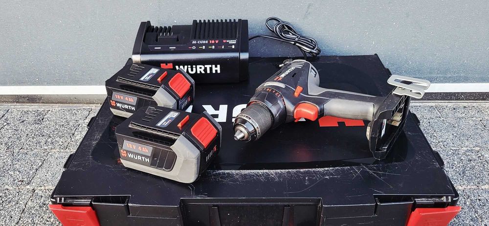 Wkrętarka Wurth Master Abs 18 Compact, 2x Aku. 18V 4Ah, Jak nowa!