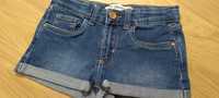 Spodenki, szorty jeans dla dziewczynki, r. 128