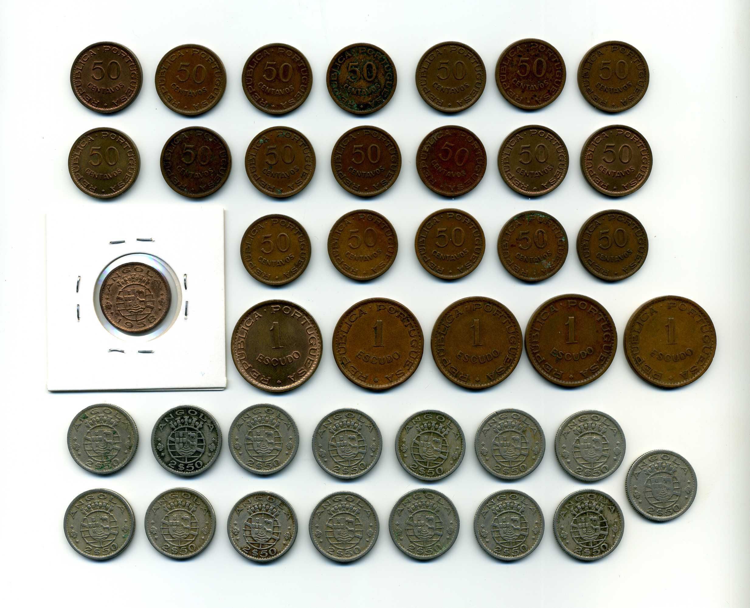 Lote de moedas de Angola - República Portuguesa