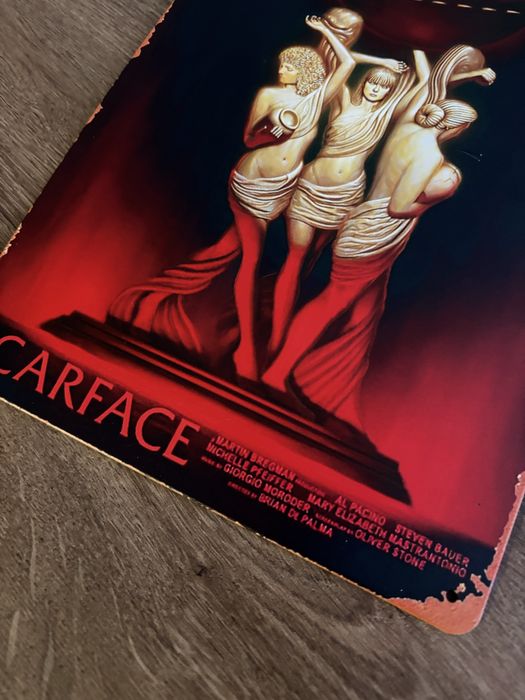 Metalowa tablica z filmu Scarface | The World Is Yours | Tony Montana