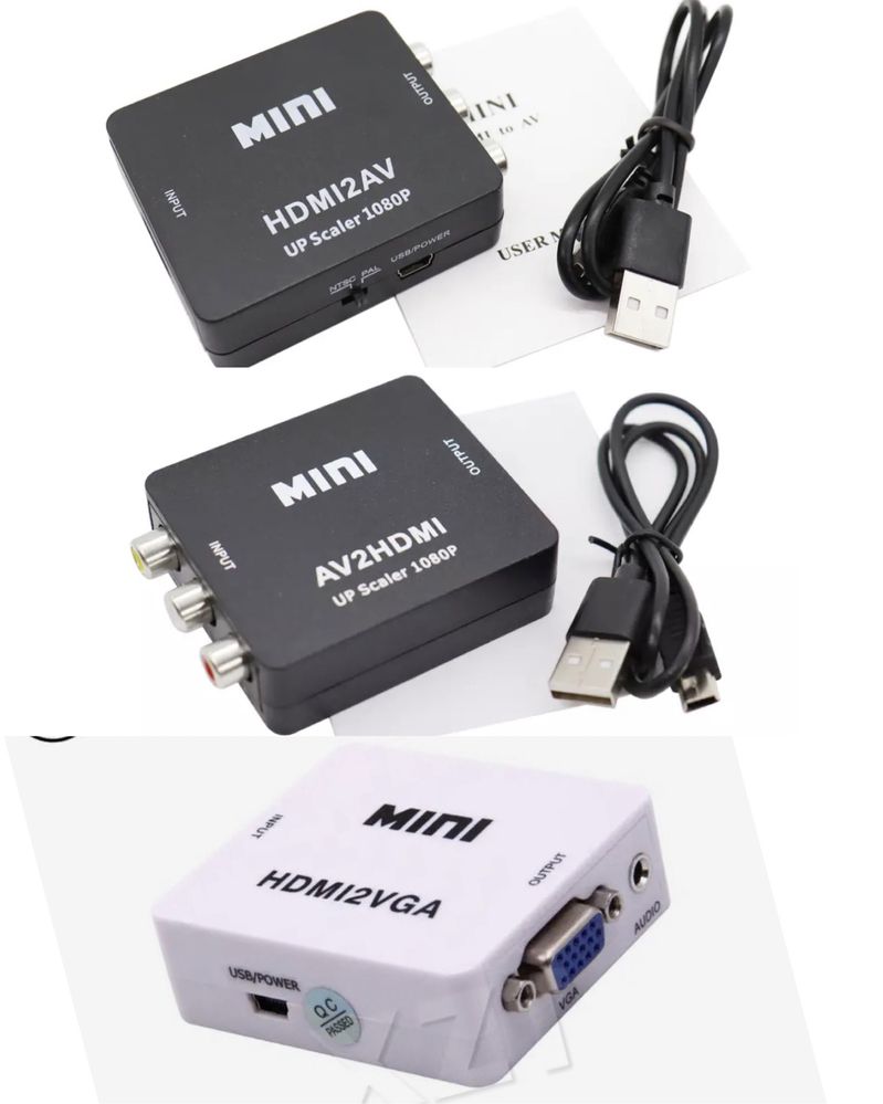 Конвертер переходник HDMI в AV | AV в HDMI| HDMI в VGA | HDMI2VGA