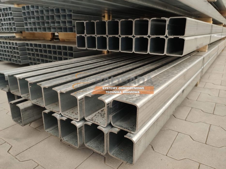 PROFIL, PROFILE OCYNKOWANE 60x40 x 1,2 mm - słupek ocynkowany - 6X4CM