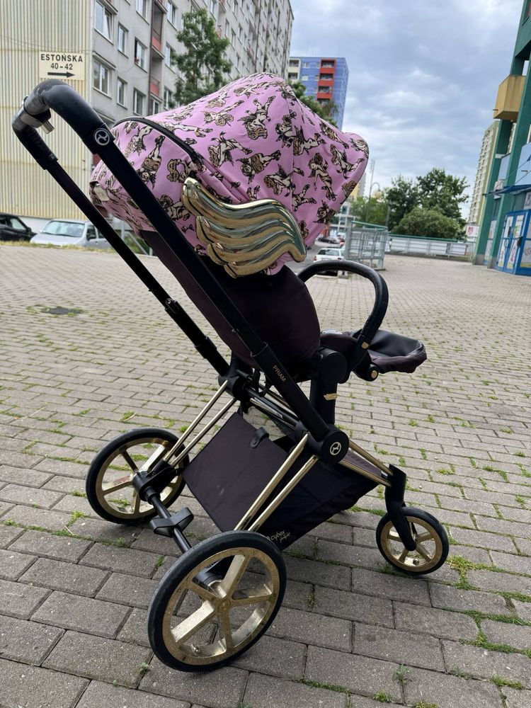 Wózek Cybex Priam Jeremy Scott spacerówka złote skrzydła