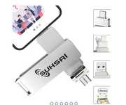Suhsai Pamięć USB 4 w 1, pendrive 128 GB, pendrive USB 3.0, pendrive U