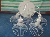 Lampa wisząca 5x40W  E14 biała