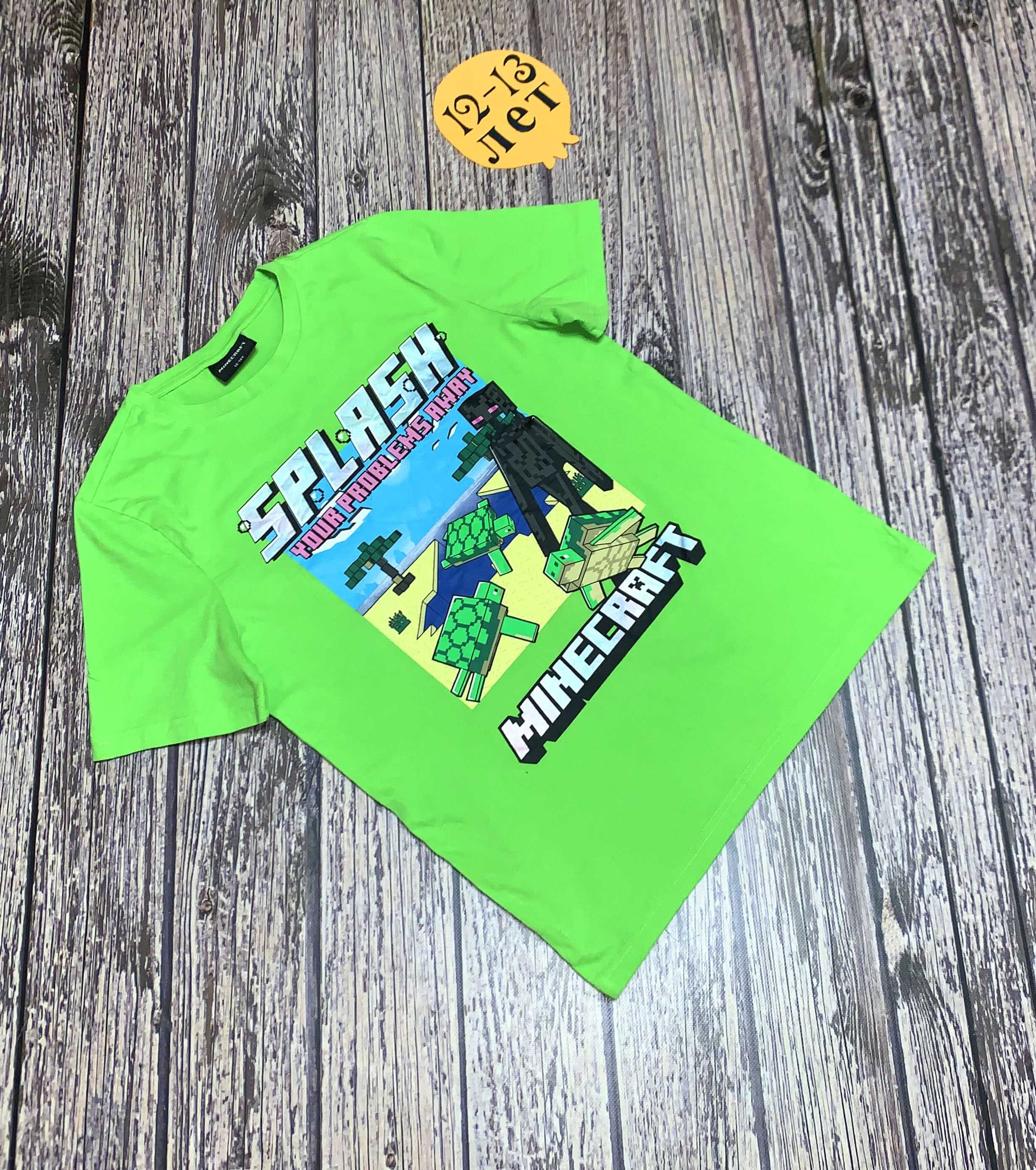 Футболка Minecraft для мальчика 12-13 лет. 152-158 см