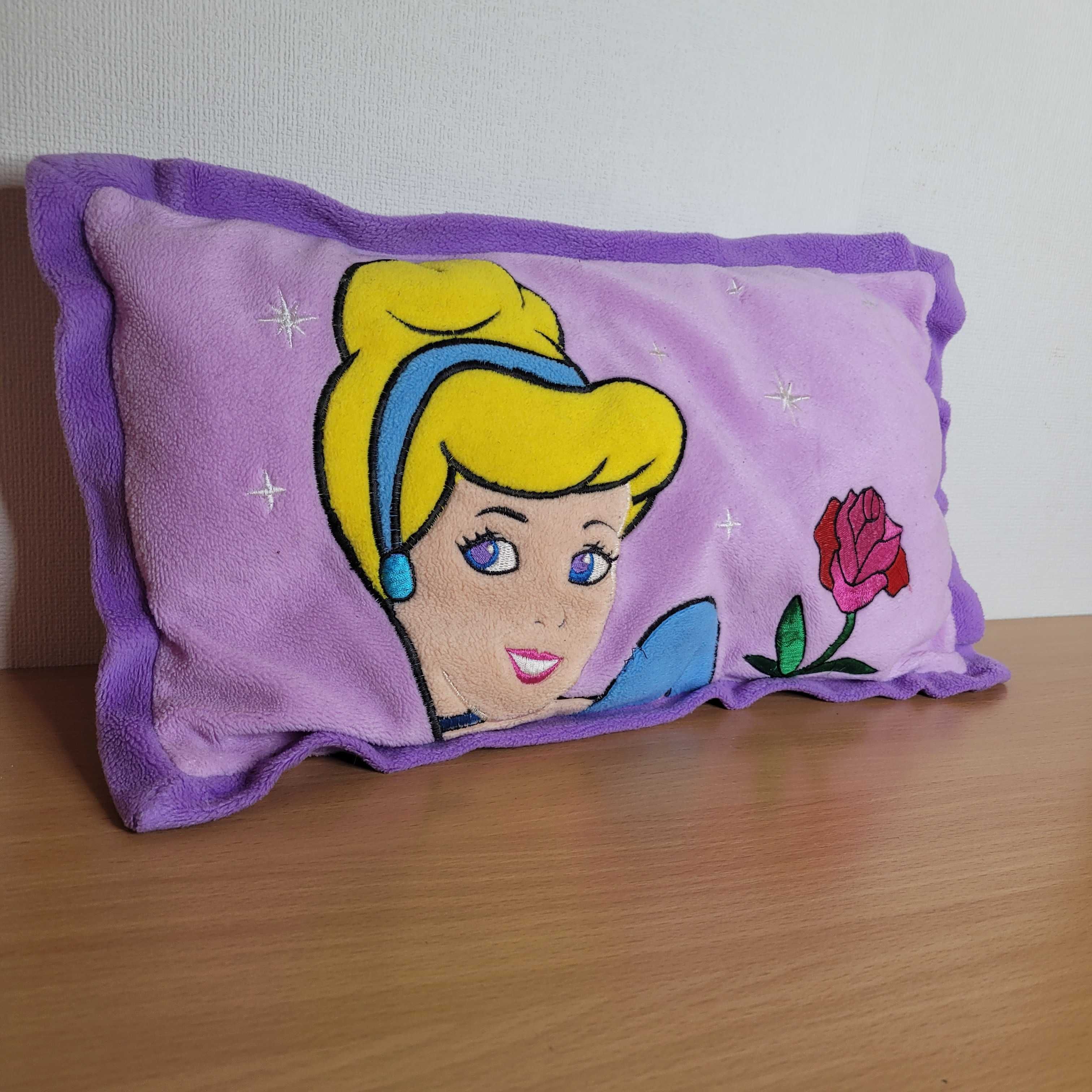 Fioletowa ozdobna poduszka z księżniczką Kopciuszek i różą Disney