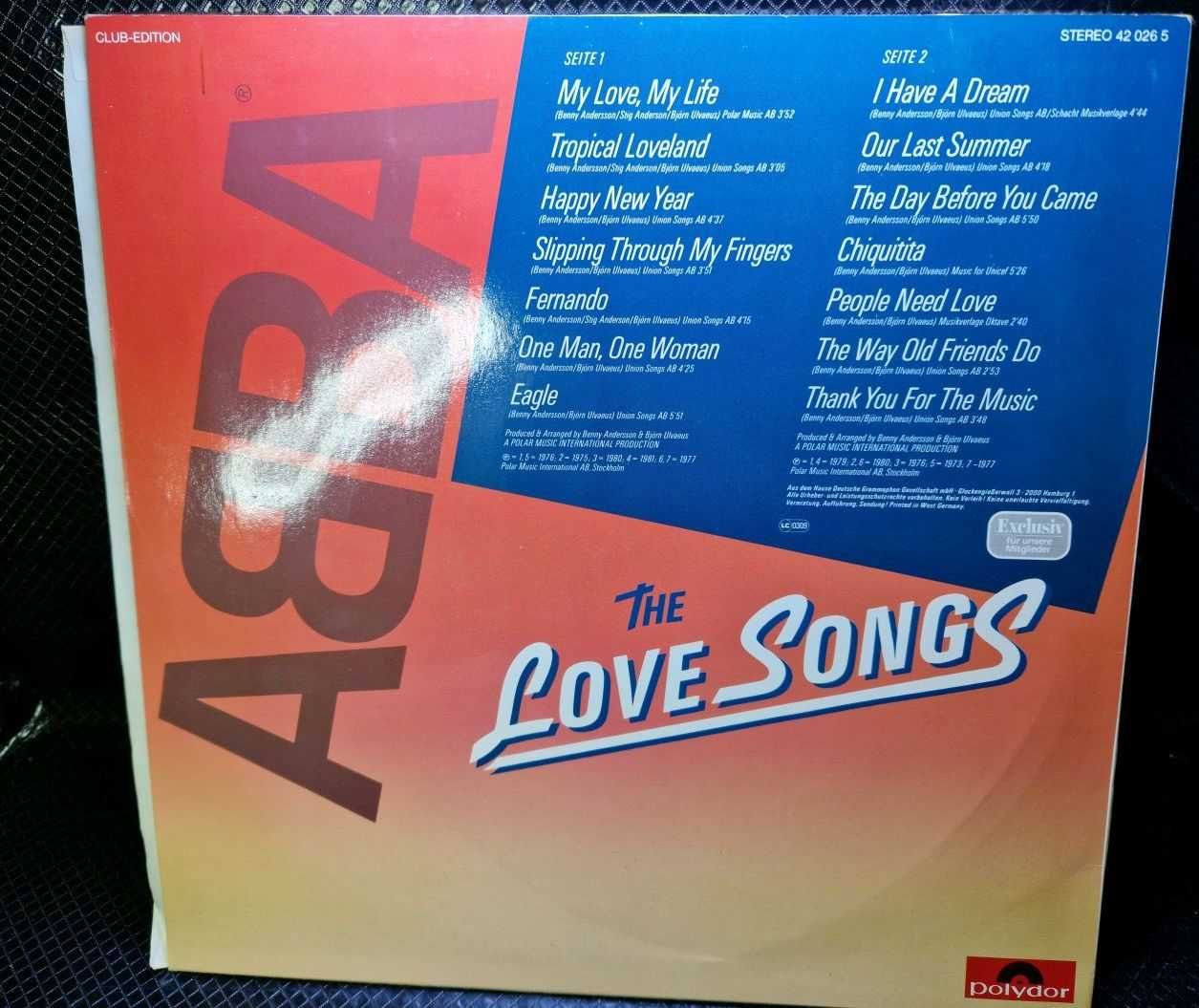 ABBA – The Love Songs - winyl 1984 r.