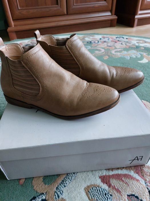 Botki jesienne Anna Field 39 camel beż