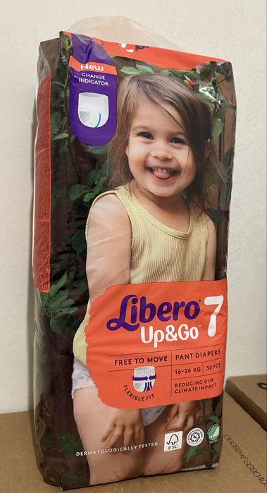 Акція! Подгузки трусики Up&Go 7 30 шт подгузники либеро памперс