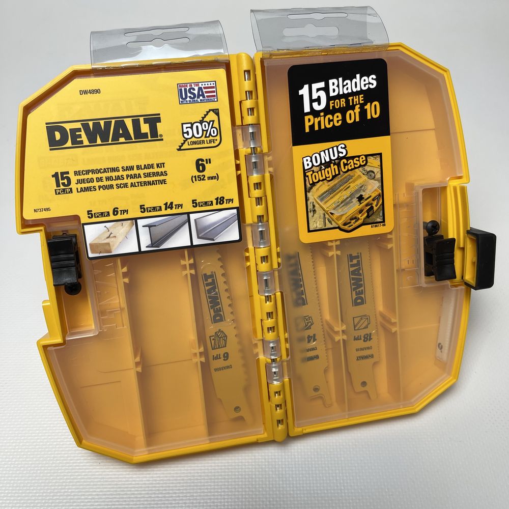 Dewalt Набір Сабельних Пил 15 шт DW4890 з США