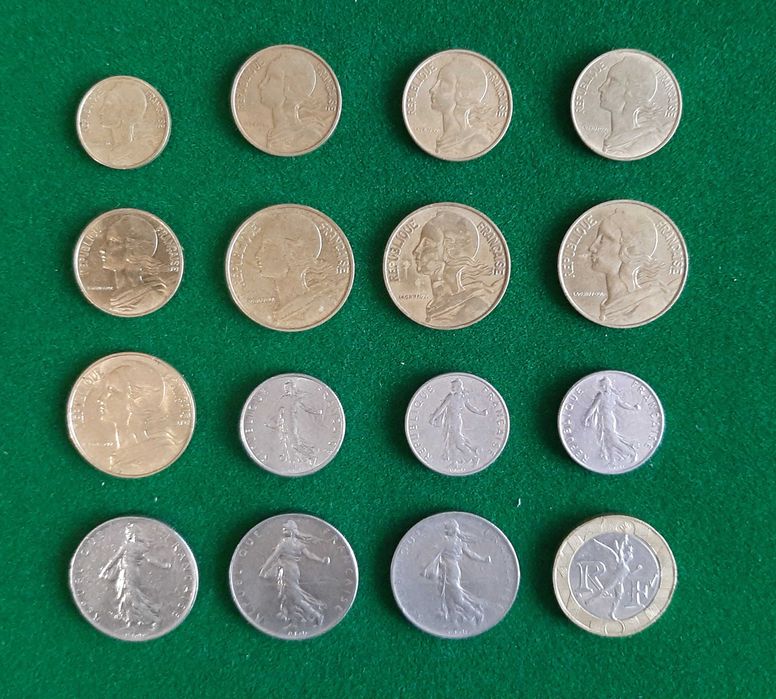 Coleção de (18) moedas - FRANÇA