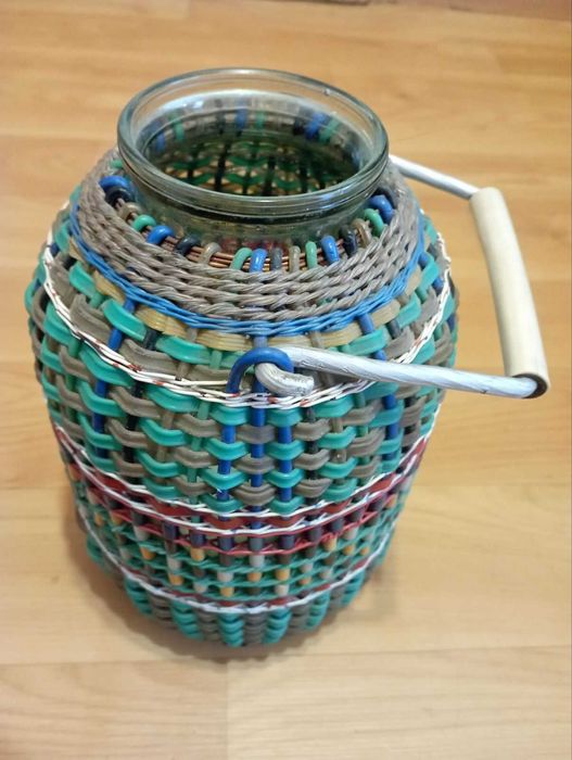 Бидончик горошек, бутыль в обмотке