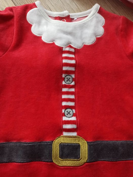 Strój świąteczny pajacyk Mikołaj Święta 74