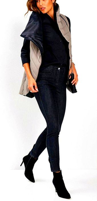 NOWA ocieplana pikowana kamizelka r. 52- asymetryczna