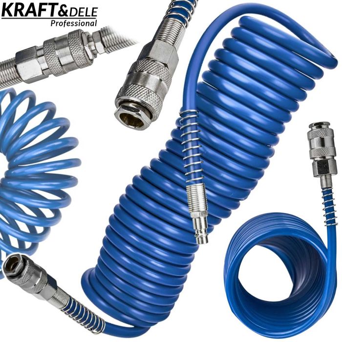 KRAFT&DELE Wąż Spiralny Pneumatyczny 5m Do Kompresora 5x8mm KD674