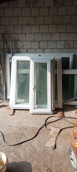 Okna pcv z rozbiórki w dobrym stanie ,7 sztuk