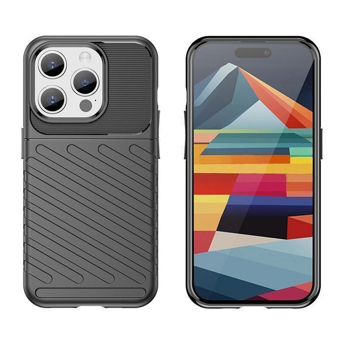Pancerne Etui Iphone 15 Pro Thunder Case - Czarne