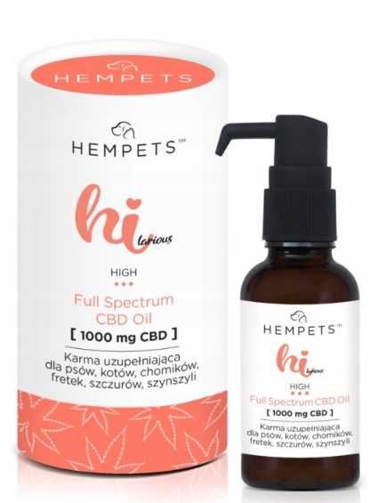 Karma uzupełniająca dla zwierząt Hempets 1000 mg CBD