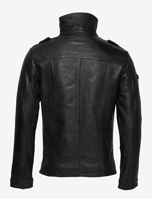 Шкіряна куртка Superdry men's icon brad leather jacket biker black