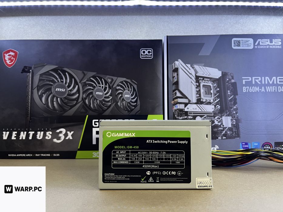 WARP PC Блок Живлення Gamemax 450W