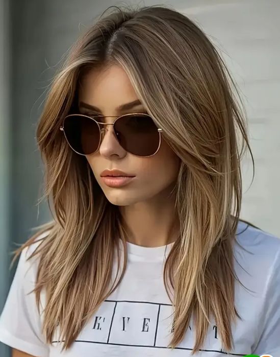 Peruka z grzywką włosy długie 51 cm - OMBRE