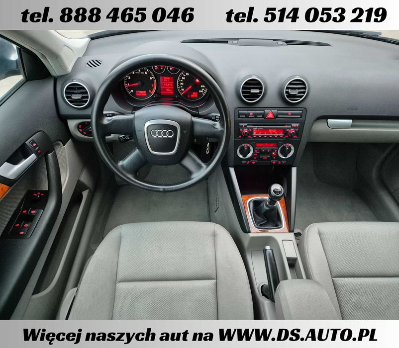 Audi A3 8P • 1.6 MPI benz 102 KM • 5 drzwi • ALU • ZADBANY • z Niemiec
