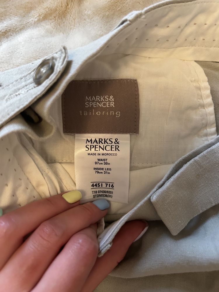 Штани 100% лен  Marks & Spencer