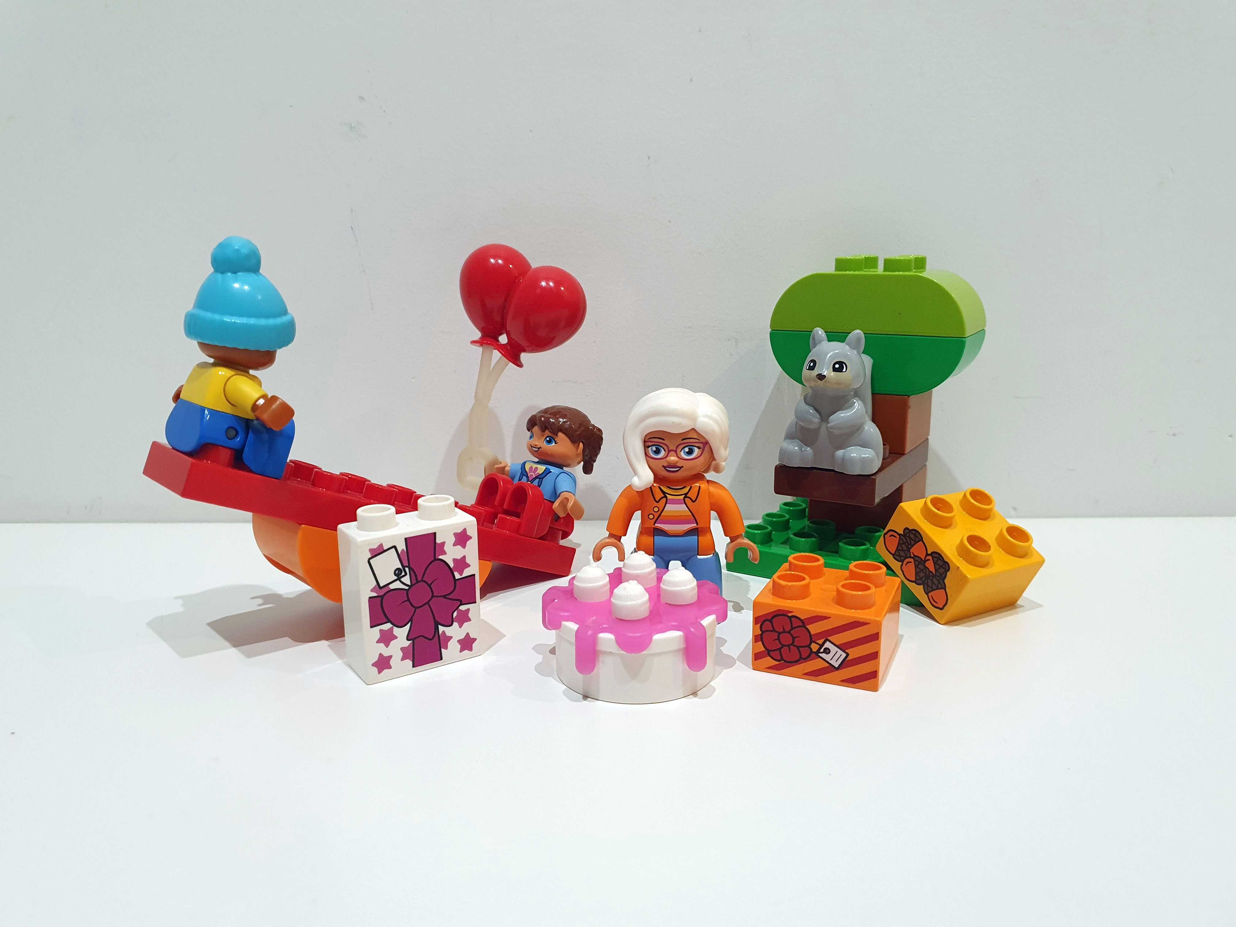 Lego DUPLO 10832 przyjęcie urodzinowe tort balony wiewiórka klocki