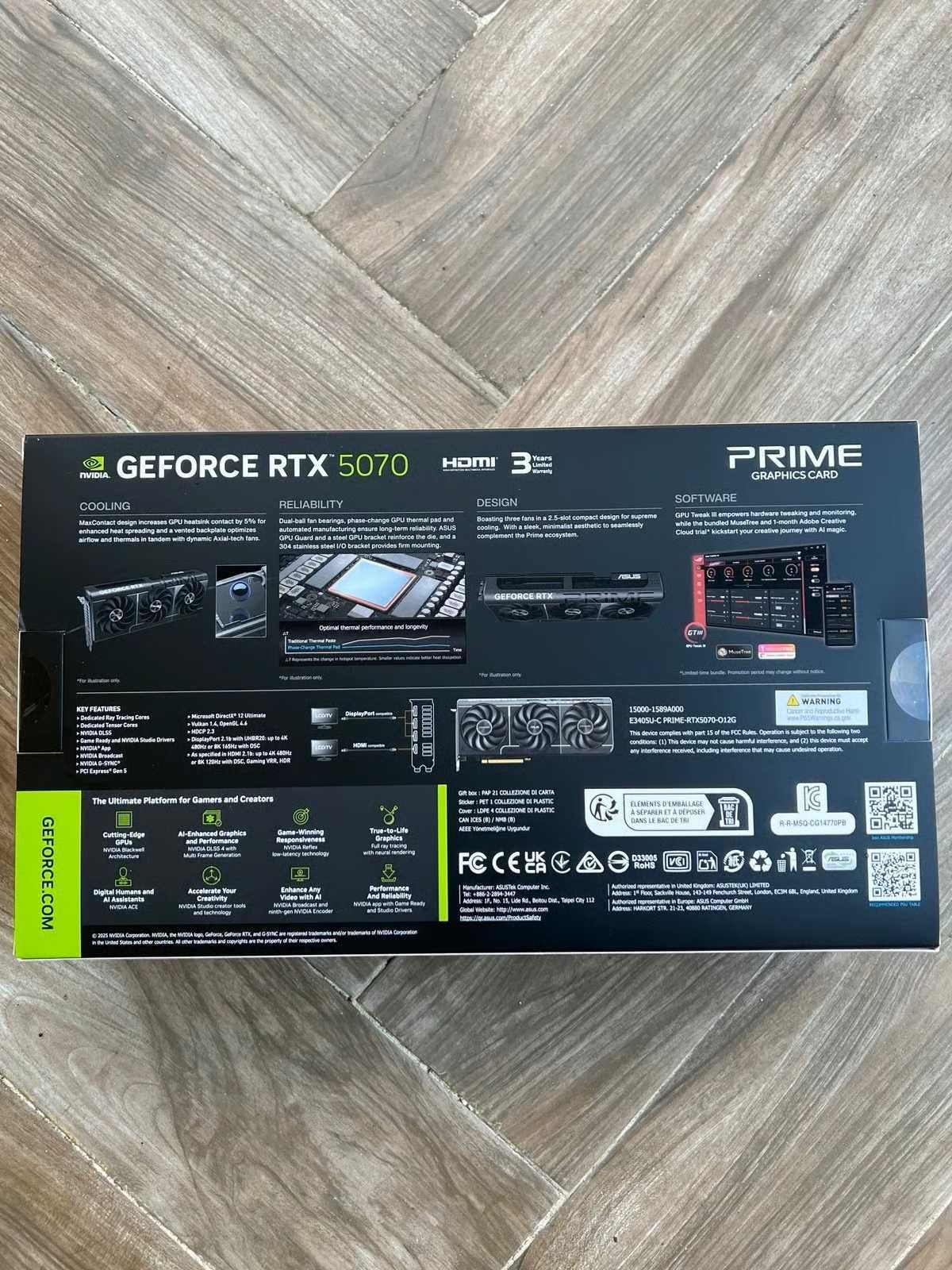 RTX 5070 12GB OC asus prime