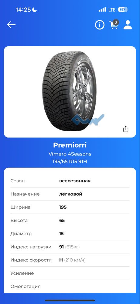 Шини Premiorri Vimero 4Seasons 195/65 R15 91H