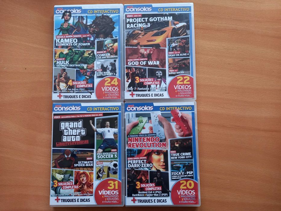 Antigos CD's Interactivos da revista 'MAXICONSOLAS'