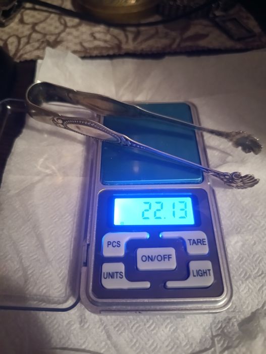 Антикварні срібні щипці для цукру