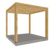 Pergola altana rzymska 300x300cm wolnostojąca masywna
