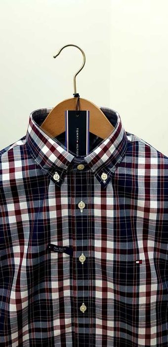 TOMMY HILFIGER koszula długi rękaw, w kratkę, rozmiar M, L, XL, XXL